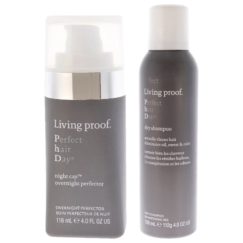 Curl enhancing cream-Living Proof Perfect Hair Day (PhD) Night Cap Overnight Perfector and Dry Shampoo Kit by Living Proof for Unisex - 2 Pc Kit 4oz Perfector, 4oz Dry Shampoo