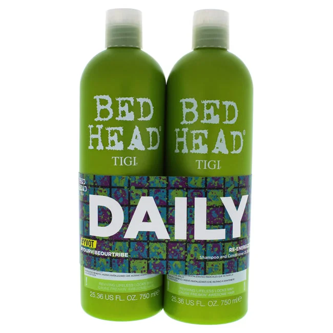 Restoring balm-Tigi Bed Head Urban Antidotes Re-energize Kit by TIGI for Unisex - 2 Pc Kit 25.36 oz Shampoo, 25.36 oz Conditioner