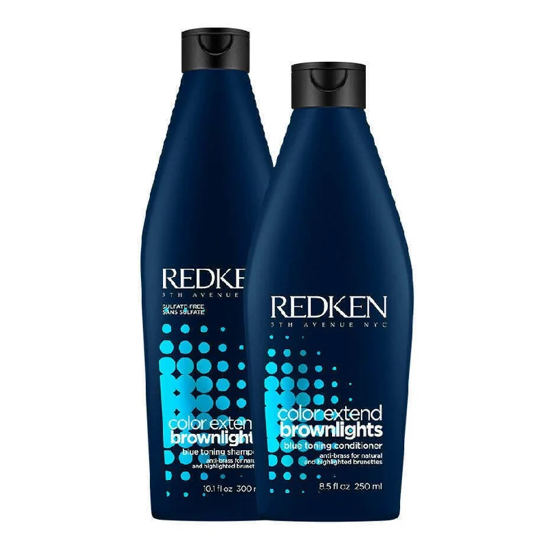 Scalp clarifying lotion-Redken Color Extend Brownlights Blue Toning Shampoo and Conditioner 10.1-8.5 OZ