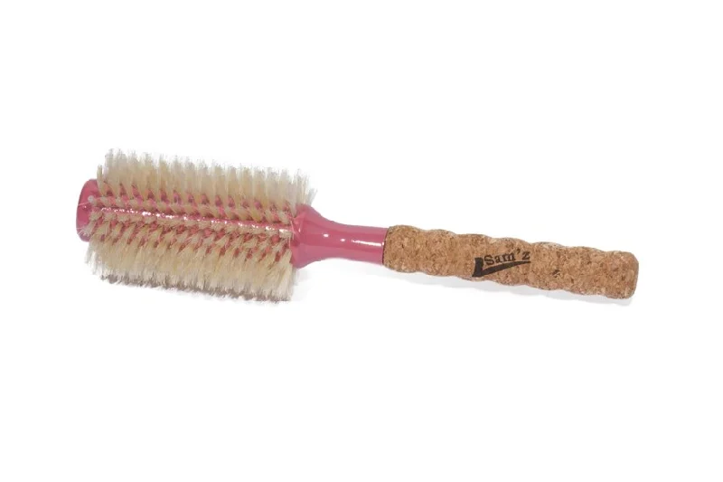 Sam'z Pro Round Brush - Boar & Nylon Bristles - 1.25"