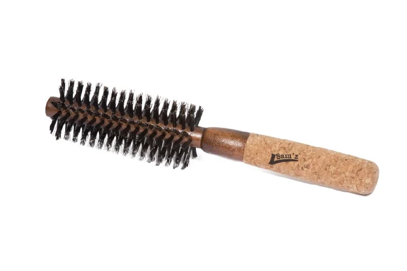 Sam'z Pro Round Brush - Boar & Nylon Bristles - 0.50 inches