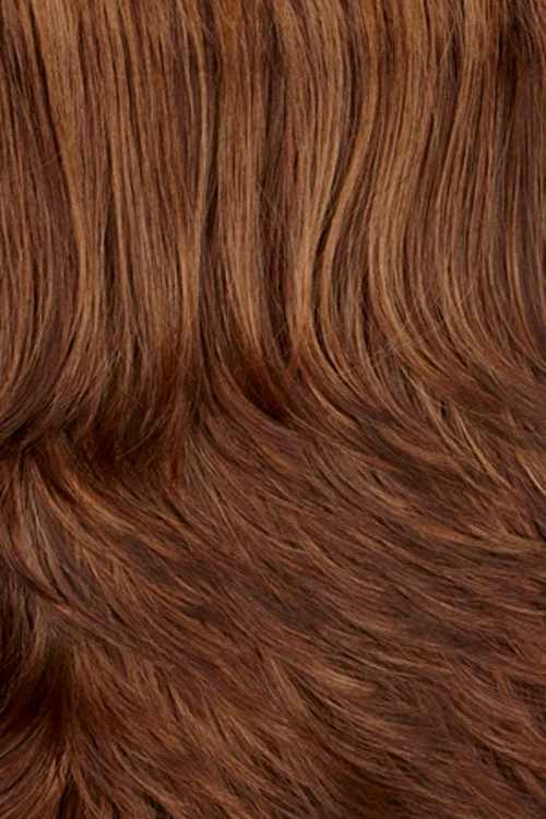 Dark Auburn Medium Brown with Warm Strawberry highlights