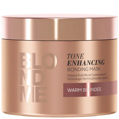 Best hair care for greasy tips-Schwarzkopf Blondme Tone Enhancing & Bonding Mask Warm Blondes Caramel 200ml