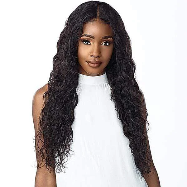 real person hair ring partner weave-Sensationnel 100% Virgin Human Hair 10A 360 Lace Wig - LOOSE WAVE 28"