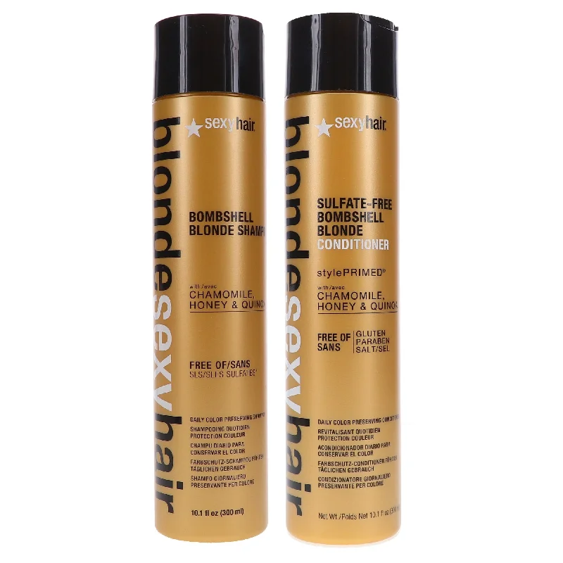 Static calming cream-Sexy Hair Bombshell Blonded Shampoo and Conditioner 10.1 oz Duo