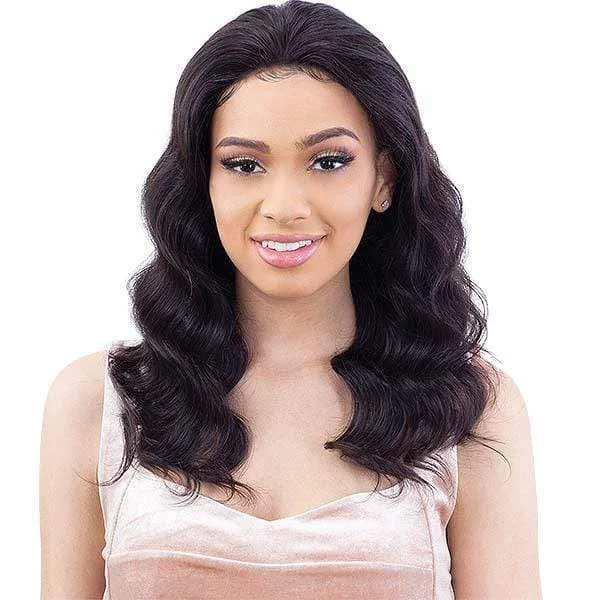 real person hair ring social weave-Shake N Go Girlfriend 100% Virgin Human Hair Lace Frontal Wig - GF L18