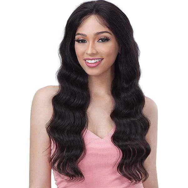 real person hair ring maintenance weave-Shake N Go Girlfriend 100% Virgin Human Hair Lace Frontal Wig - GF L24