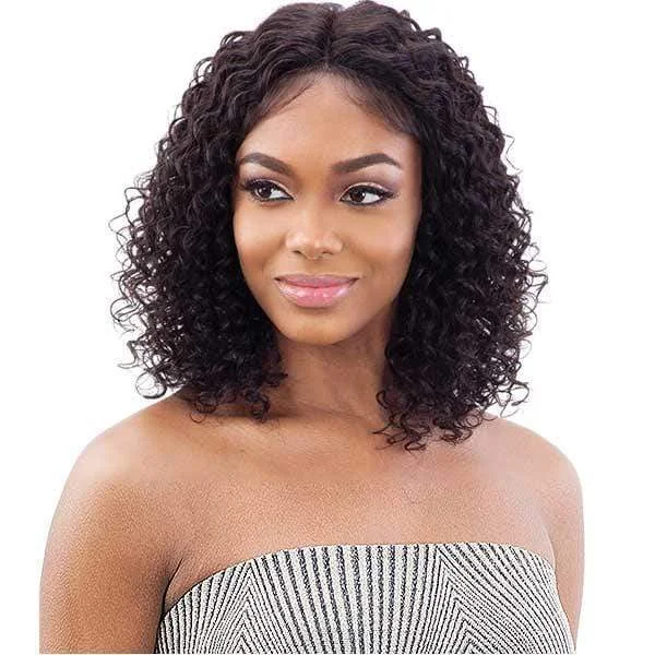 real person hair ring resilient twist-Shake-N-Go Naked 100% Brazilian Natural Human Hair Lace Front Wig - BONNIE