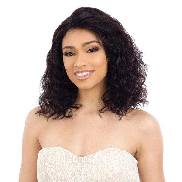 real person hair ring artisan stitch-Shake-N-Go Naked Brazilian Natural Human Hair Frontal Lace Wig - NATURAL 302