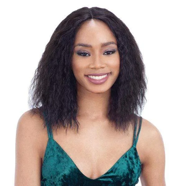 real person hair ring wear twist-Shake-N-Go Naked Brazilian Natural Human Hair Lace Front Wig - ISABELLE