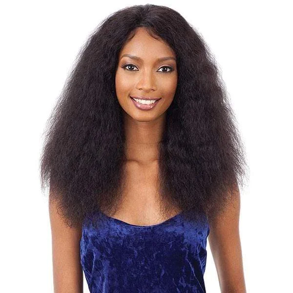 real person hair ring formal weave-Shake N Go Naked Brazilian Wet & Wavy Human Hair Lace Front Wig - DEEP CURL