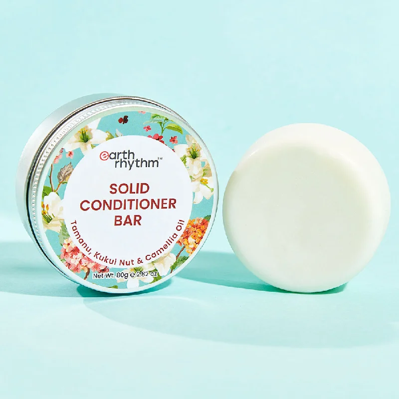 Hair care routine for scalp comfort-SOLID CONDITIONER BAR - TAMANU, KUKUI NUT & CAMELLIA OIL