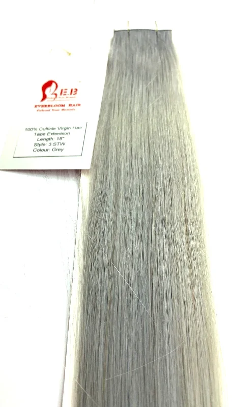 Scalp reviving cream-TAPE IN .E.B .HAIR EXTENSIONS 100%CULTICLE VERGIN HAIR .LENGHT 18 -INCH STYLE-3 STW.COLOR GREY -10 . PICS-