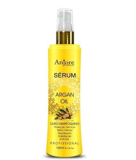 Wash-out color-Thermal Protector Argan Oil Serum Moroccan Gold 5 in 1 Finisher 120ml - Anjore