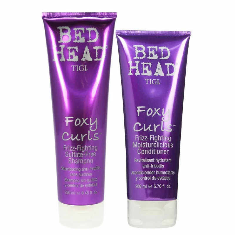 Gloss lotion-Tigi Bed Head Foxy Curls Frizz Fighting Shampoo and Conditioner Duo 8.45-6.76 oz