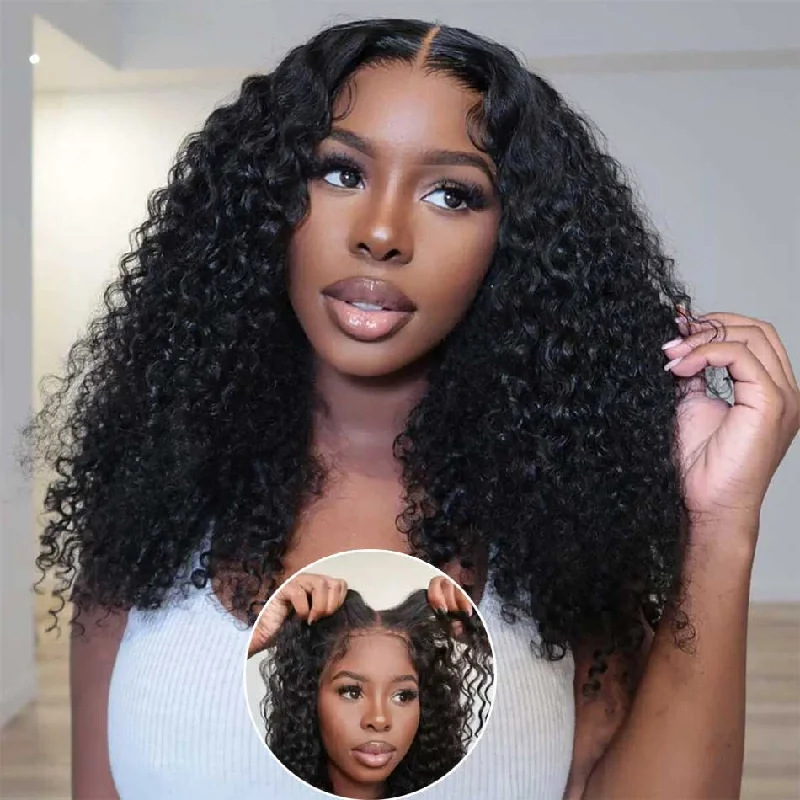 real person hair ring restock weave-Tuneful Glueless Wigs Human Hair Ready To Wear 4x6 13x6 Lace Closure Frontal Jerry Curly Wigs Full And Bouncy