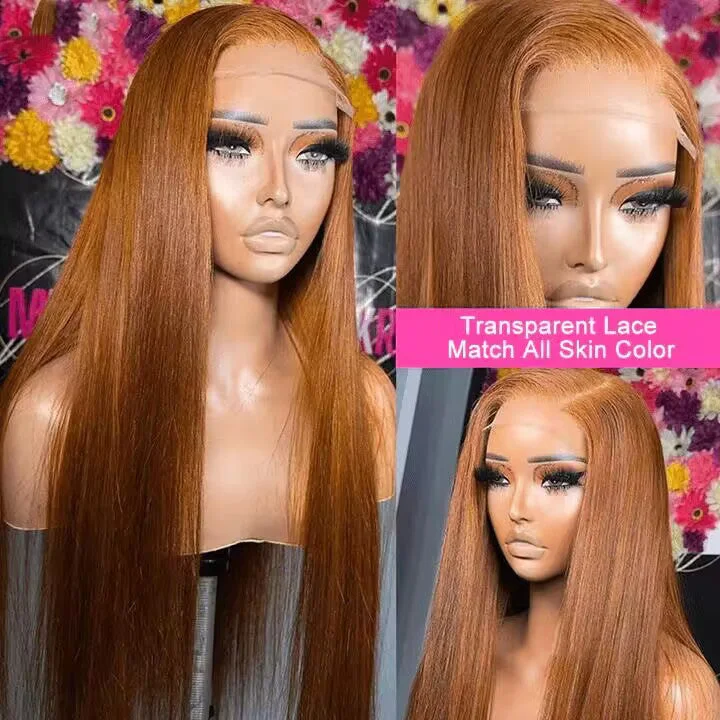 real person hair ring serial craft-Tuneful Super Deal Ginger Colored 4x6 Ready Go 13x6 Lace Frontal Human Hair Wigs 180% Density Ekane Recommened