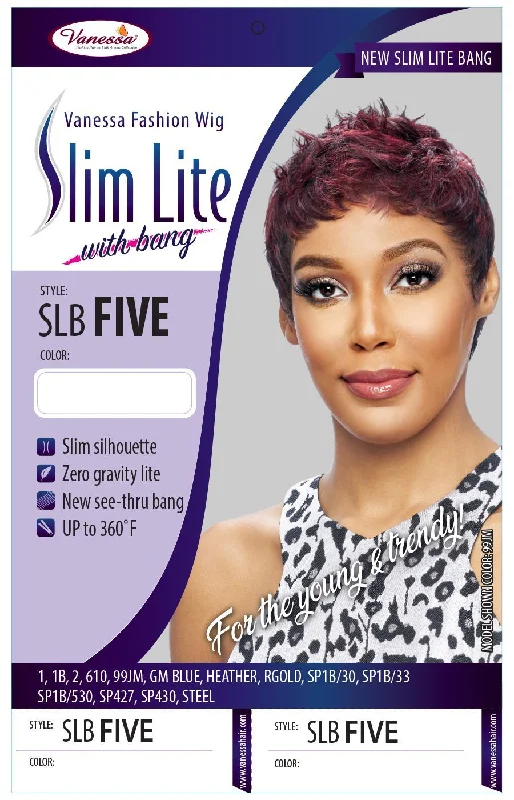 Synthetic wigs with off-center part-Vanessa SLB FIVE