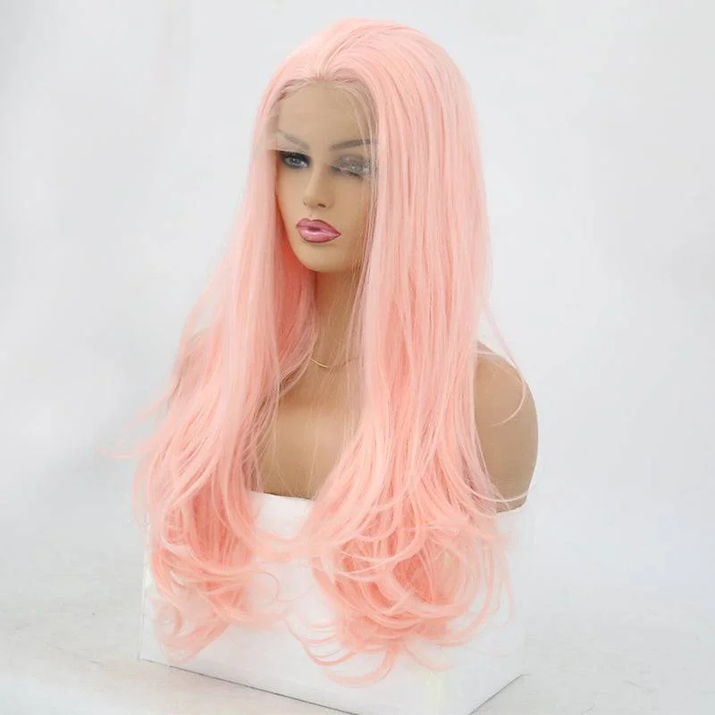 Light golden synthetic wigs-VIP - Synthetic Lace Front Wig