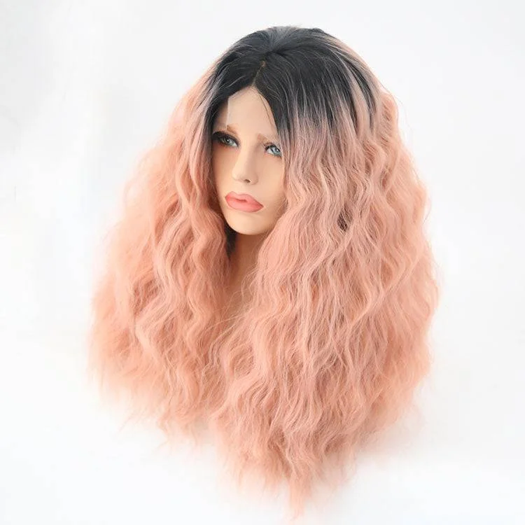 Synthetic wigs with crimped texture-VIP - Synthetic Lace Front Wig