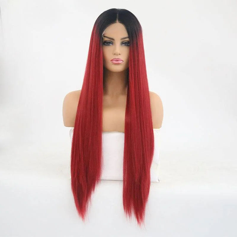 Synthetic wigs for fall weddings-VIP - Synthetic Lace Front Wig