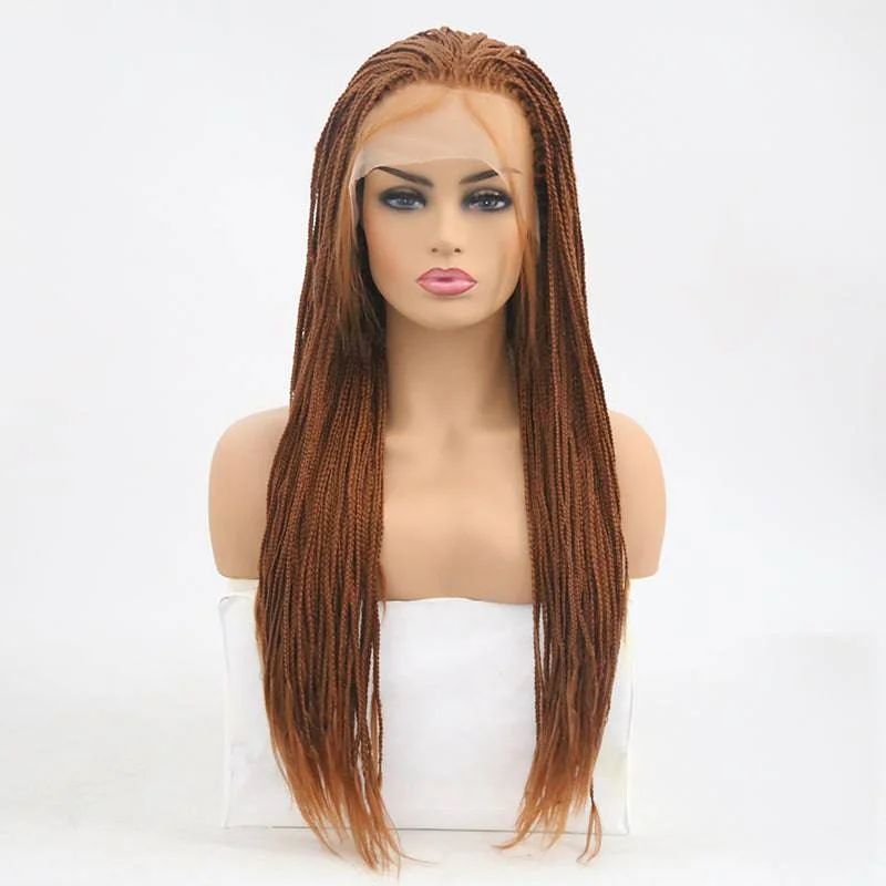 Synthetic wigs for community dinners-VIP - Synthetic Lace Front Wig Braided