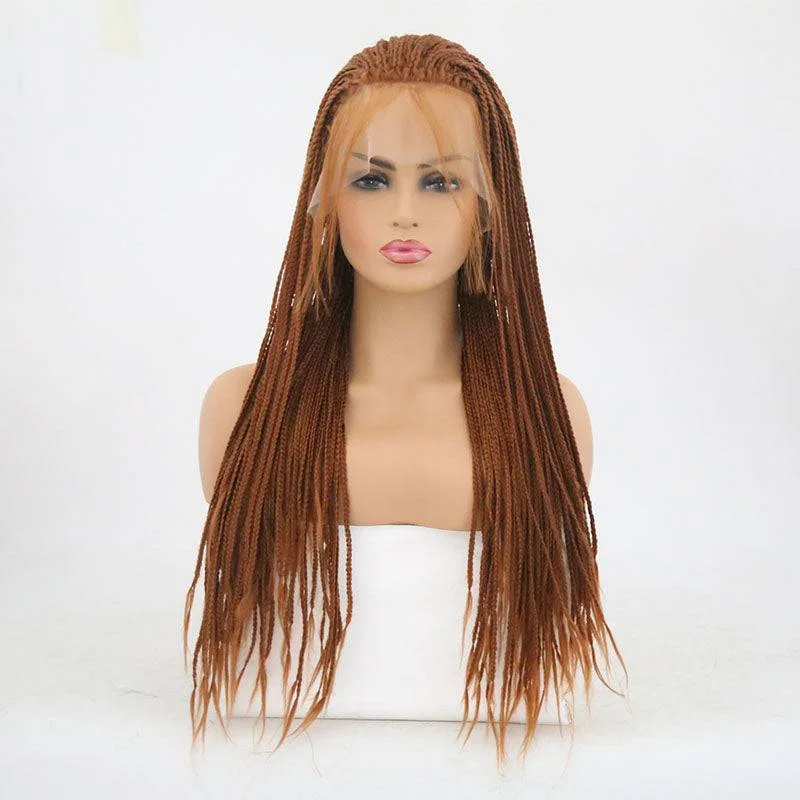 Synthetic wigs with fluffy texture-VIP - Synthetic Lace Front Wig Braided