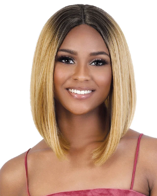 Synthetic wigs with defined curls-VPL ST12 | Lace Part Synthetic Wig by Motown Tress