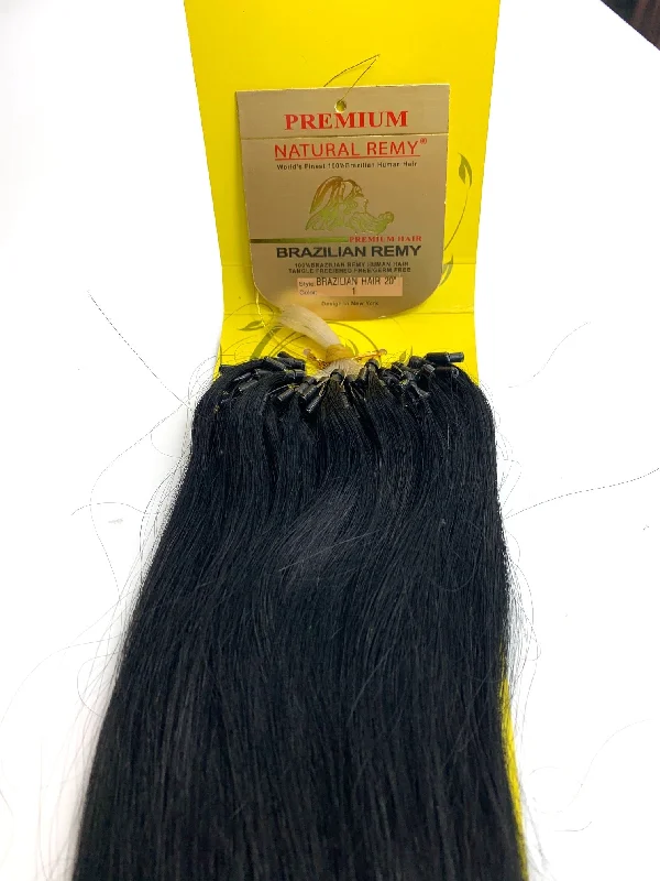 Scalp harmonizing mist-MICRO LOOP.PREMIUM NATURAL REMY 100% BRAZILIAN HUMAN HAIR TANGLE FREE/SHED FREE/GERM FREE .20 .INCH # 1 .