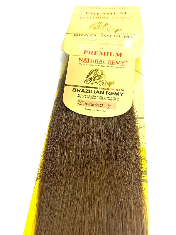 Texture enhancing mist-WEFT.PREMIUM NATURAL REMY 100% BRAZILIAN HUMAN HAIR TANGLE FREE/SHED FREE/GERM FREE .22.INCH # 8.