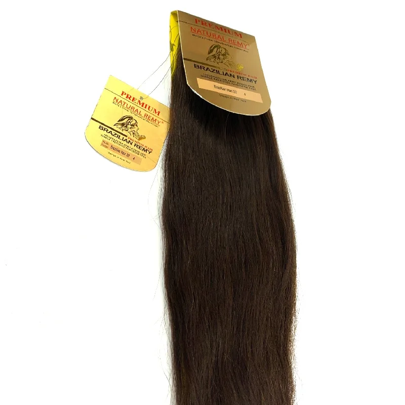 Density cream-WEFT .PREMIUM NATURAL REMY HAIR EXTENSION 100% BRAZILIAN REMY HUMAN HAIR. /20 INCH.              # 4 . (STRAIGHT)