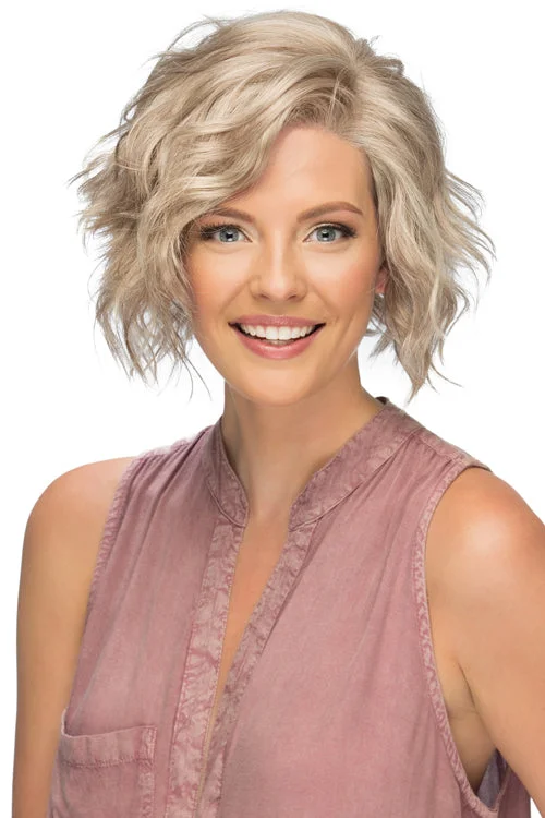 Synthetic wigs with stacked layers-Wynter Synthetic Wig By Estetica | Short, Wavy | Lace Front | Full Mono Cap