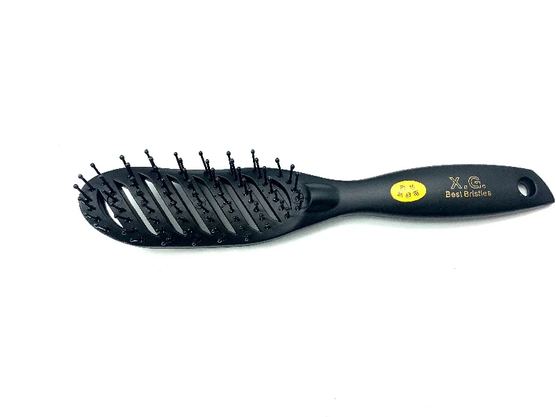 X.G BEST BRISTLES . CURVED VENT BRUSH. HEAT RESISTANT